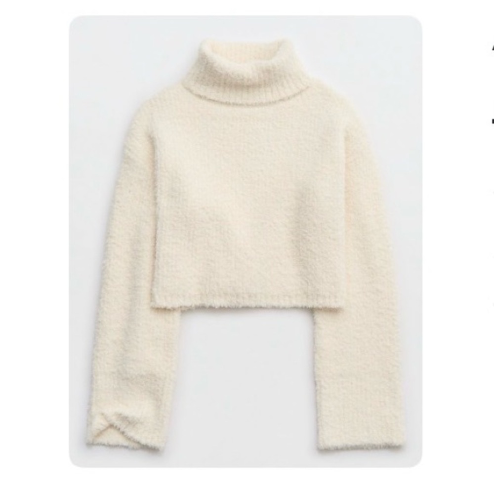 Aerie Marshmallow Turtleneck Sweater